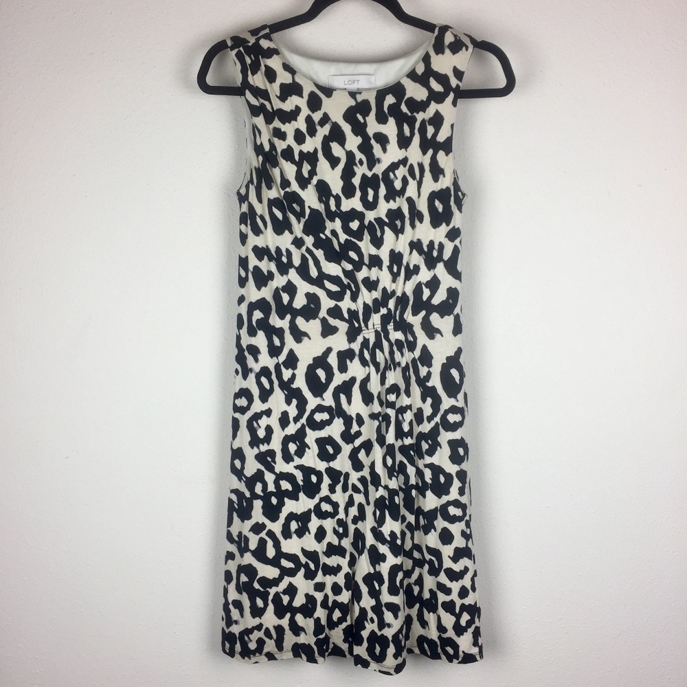 🌞FREE LOFT Dress Black & White Leopard XS